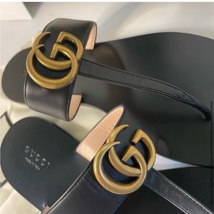 Gucci Marmont Black Sandals